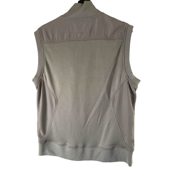 Guess Mens Large Gray Utility Vest Zip Front Two Zipper Pockets Two Open Pockets - Picture 2 of 11